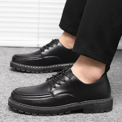 潮透气低帮鞋子马丁靴皮鞋韩版板鞋子男春夏季男鞋休闲男鞋学生男