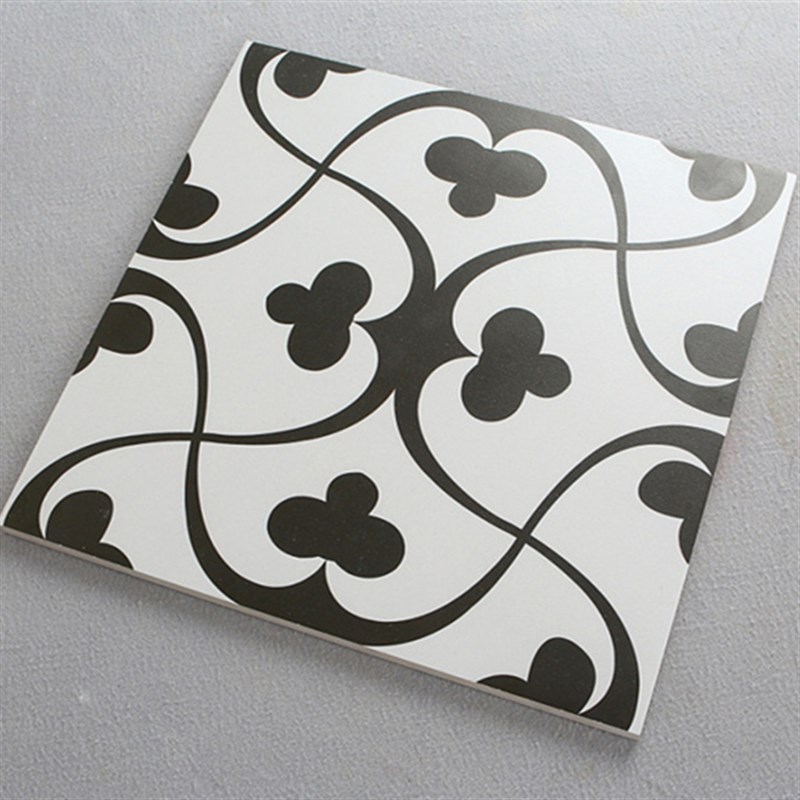 卫生间瓷砖 300 450墙砖 厨房浴室防滑地砖 黑白皮纹纯色釉面砖