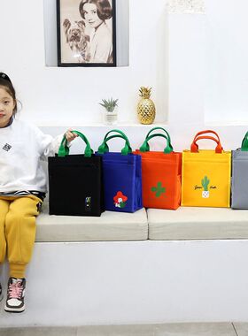 儿童书包女可爱小学生多功t能大容量补习袋卡通轻便美术作业手拎