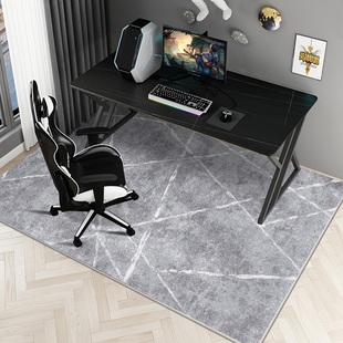 长方形电竞椅地j垫耐脏防滑隔音地毯书房电脑办公桌转椅下垫子家