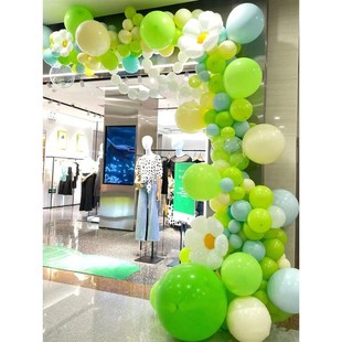 森林果绿色气球装 饰夏天节日开业儿童幼儿园学校毕业主题布置用品