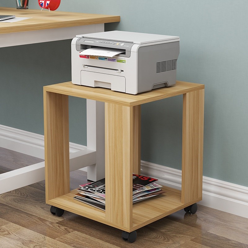 木质带锁文件柜落地资料柜办公室桌下矮柜储藏柜可移动带轮小桌子