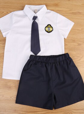 小学生校服d儿童白衬衫大合唱表演服幼儿园园服演出毕业照班服套