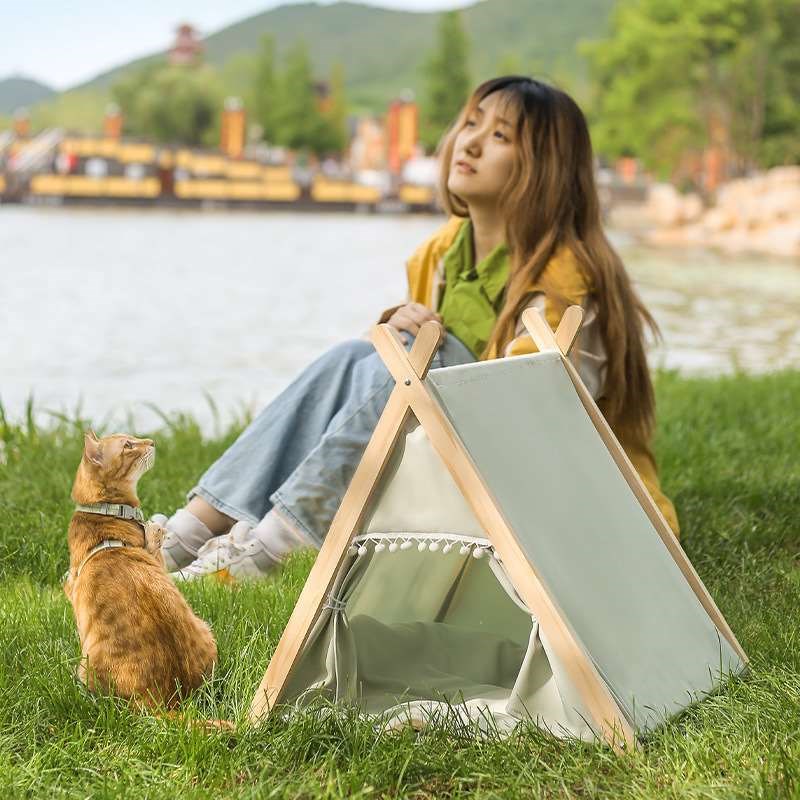 网红宠物帐篷泰迪狗窝狗床猫窝四季中小型犬用品可拆洗柯基小别墅