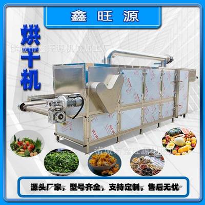 辣椒红薯水果网带式烘干设备商用小型贡菜魔芋萝卜条烘干线