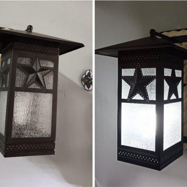 星星户外阳台黑色防水铁艺新奇农家岩板欧式特别墅过道走廊墙壁灯