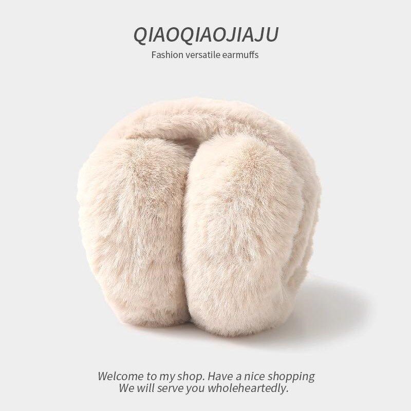 毛绒耳罩a冬女时尚冬季保暖耳包护耳朵耳捂子可折叠学生防冻耳套