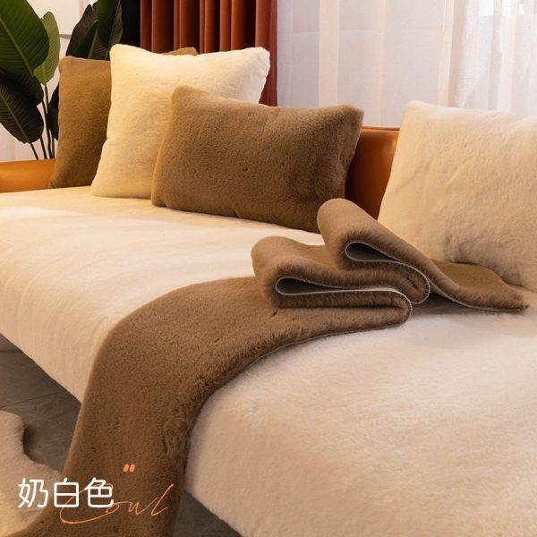 冬季加厚兔毛绒沙发垫轻奢防滑真皮沙发套巾2022新款坐垫简约定制,居家布艺,沙发垫,淘宝优惠券,粉丝福利购,淘宝优惠卷