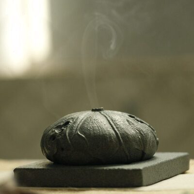器的人檀香炉青有缘炉寻找爱石室内香薰薰香荷叶家用石头香乌金石