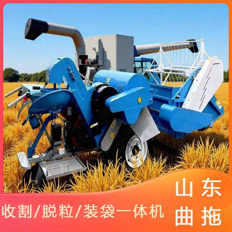 柴油15马力轮式联合收割机谷小麦脱粒收割机家用机器设备生产厂家
