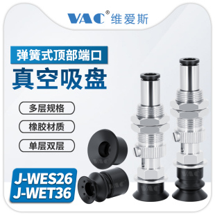 怡合达机械手真空吸盘金具J WES26 WET36 D25防静电吸盘J