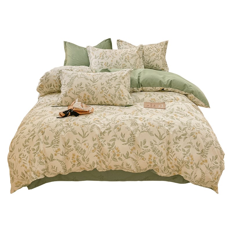 花卉被套单件150x200x230被罩全棉单人宿舍1.5被单四件套