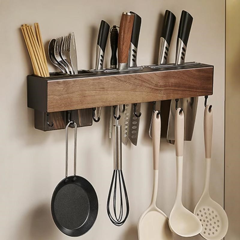 免打孔厨房置物架壁挂式多功能筷子刀架家用调料用品大全收纳挂架