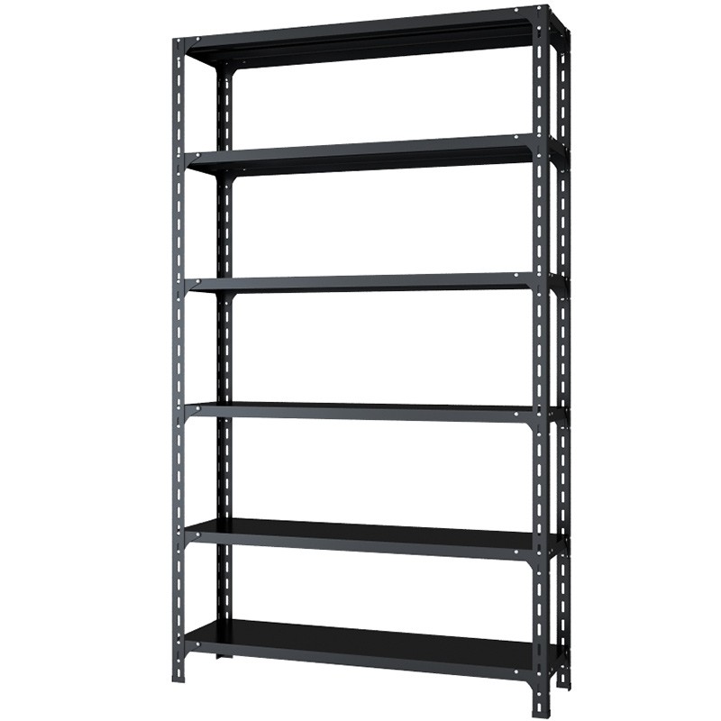货架家用置物架黑色超市仓储仓库多层角钢展示货物架储物架铁架子