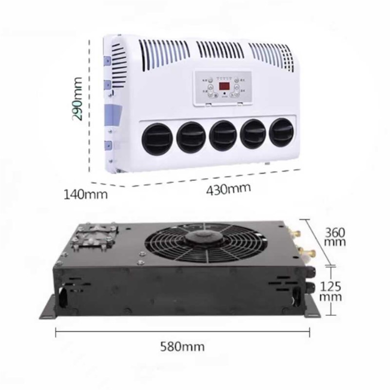 房车用底置隐藏驻车空调24V12V依维柯大通V80改装车载制冷电空调