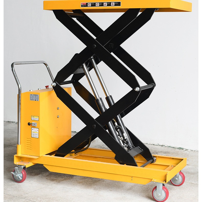 DPS500电动升高车液压升降平台车移动直流液压登高平板车堆高车