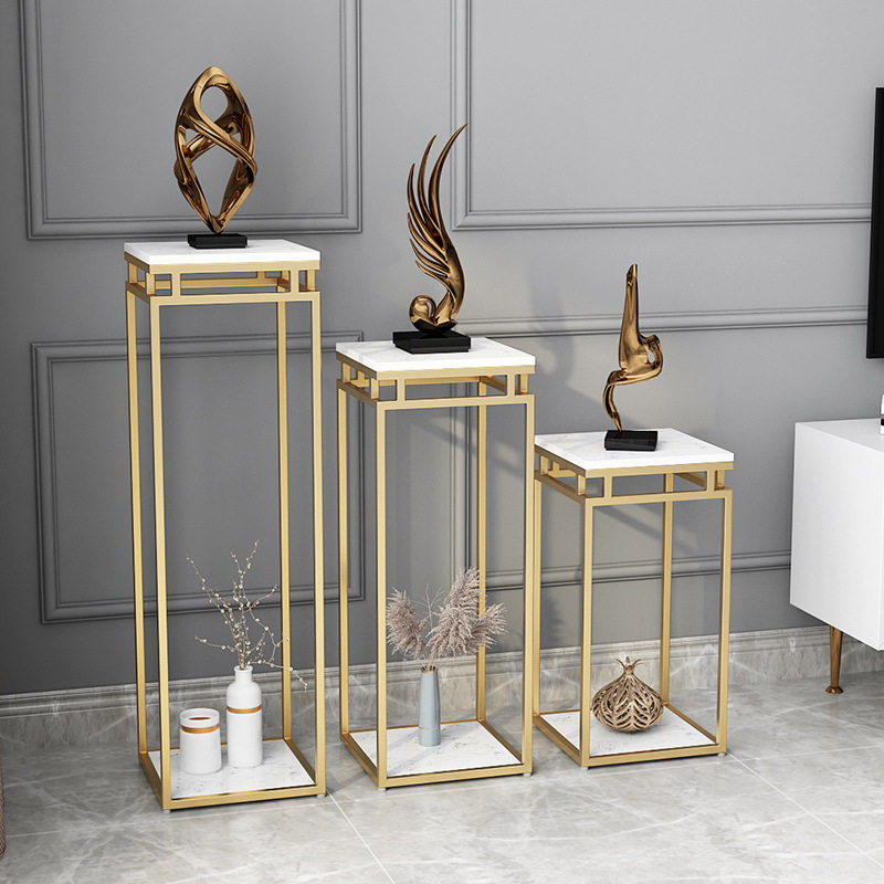 时尚大理石花架室内现代简约绿萝盆景架子客厅落地装饰摆件置物架,住宅家具,花架/花几,淘宝优惠券,粉丝福利购,淘宝优惠卷