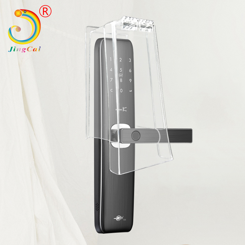半翻盖指纹锁家用防盗门罩 电子锁防水罩 密码R键盘遮挡罩室外包