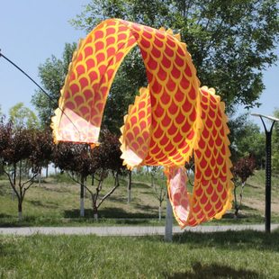 舞蹈彩绸花边龙纹彩带舞绸加宽舞带拼接健身龙绸带晨练用品舞龙