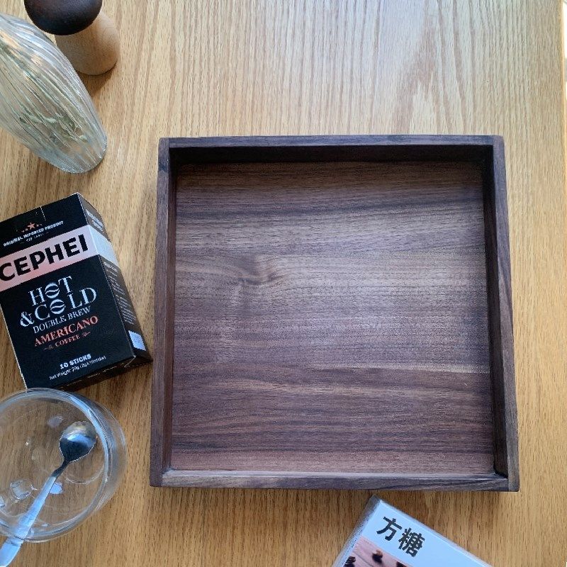 北美黑胡桃木实木托 托盘长方形茶盘咖啡杯碟收纳盘,餐饮具,餐用托盘,淘宝优惠券,粉丝福利购,淘宝优惠卷