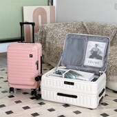 2025b新款 行李箱女PC前开 盖多功能拉杆箱可扩容静音登机箱男