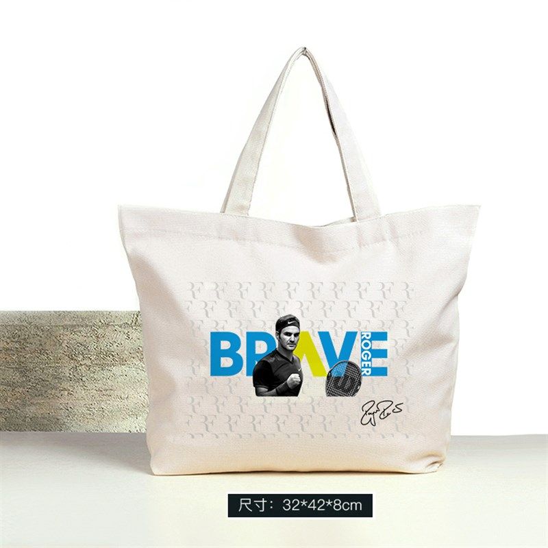 费德勒 纳达尔 德约科维奇帆布包袋网球球拍购物书环保袋礼品袋