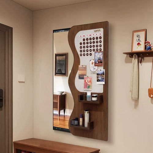 隐形穿衣镜玄关推拉隐藏全身镜子画照片墙可遮挡置物收纳试衣镜