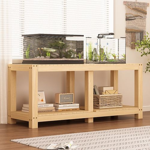 鱼缸架子家用实木放置柜底座专用柜超强承重桌子客厅多层龟缸架