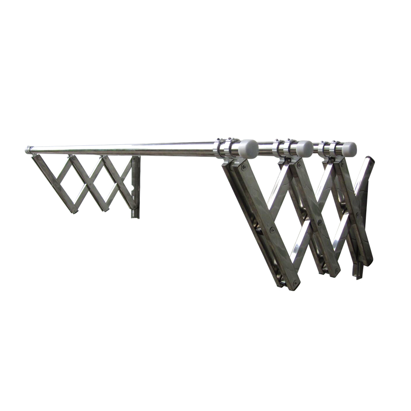 阳台窗外伸缩晾衣架户外推拉不锈钢晒衣架折叠晒被子架室外晾衣杆