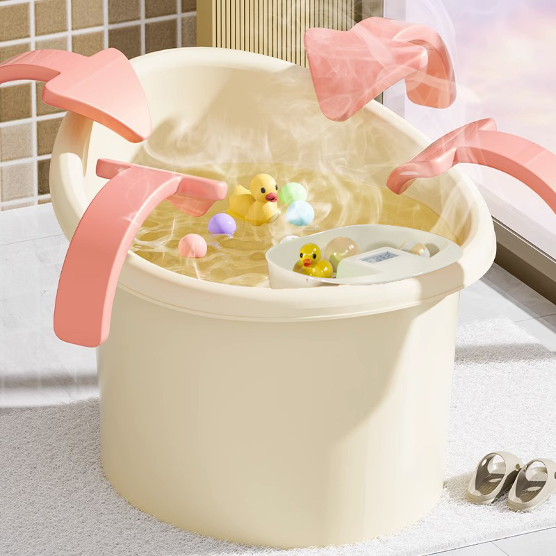 儿童洗澡桶可坐浴盆宝宝泡澡桶折叠家用婴儿沐浴桶小孩大号洗澡盆