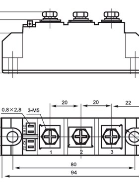 巨晶电气MFC45A1600V 混合模块 MFC45A 半控模块 质保一年 现货