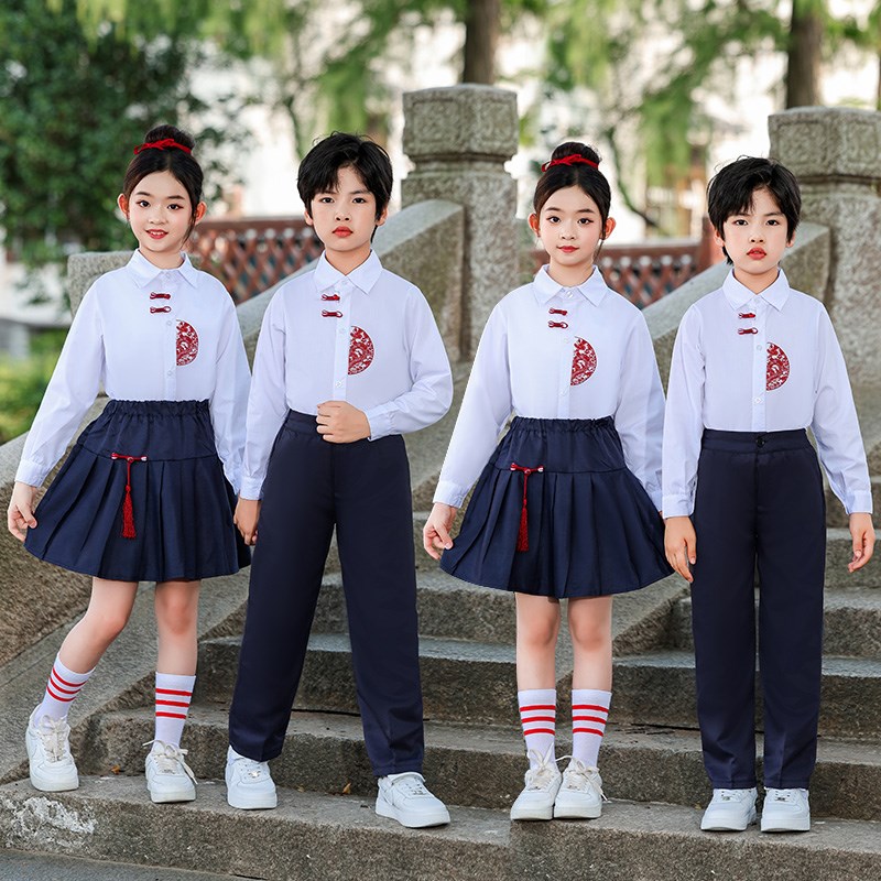 元旦儿童合唱服新中式幼儿园国学服校服小学生班服中国风表演服装