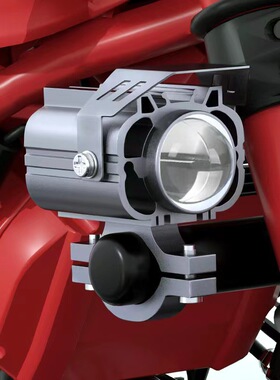 摩托车改装射灯强光爆闪灯电动y车灯超亮led前大灯外置远近黄白光