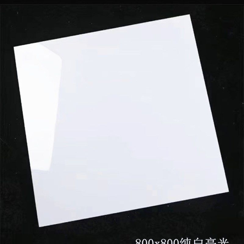 亮光纯白色瓷砖600x1200客厅餐厅防滑地砖柔光厨房卫生间墙砖800
