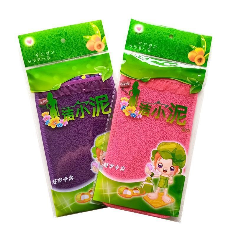 洁尔泥澡巾搓澡巾搓背巾沐浴手套浴擦去泥下灰清洁毛巾口蕾丝花边