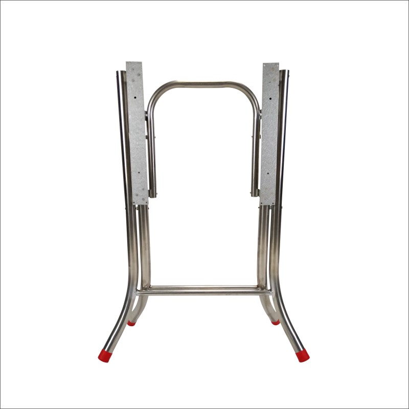 加厚不锈钢餐桌脚支撑简约家用方形折叠桌腿支架大排档饭店桌子腿