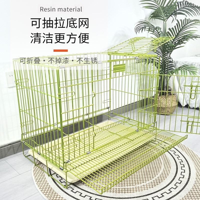 可抽拉底盘防锈狗笼子中型犬加粗加固小型犬宠物大型犬折叠笼狗笼