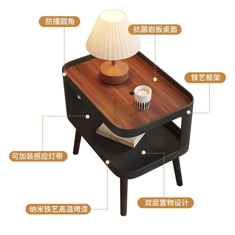 小桌子边几沙发边柜茶几移动侧柜边桌客厅置物架卧室角几2025新款