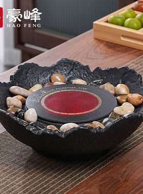 豪峰中式围炉煮茶家用客厅w煮茶炉养生泡茶壶黑晶炉煮茶器专用