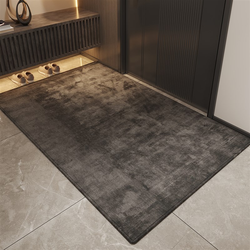 黑色入户门地垫门内脚垫耐脏防滑门垫进门高级圈绒地毯可裁剪定制