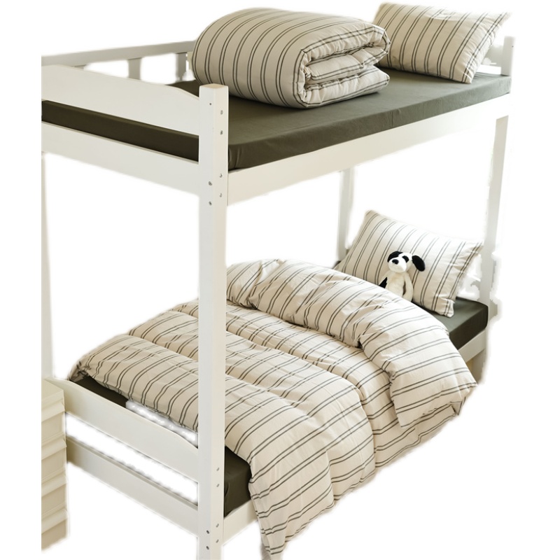 A类全棉水洗棉大学生宿舍牀上三件套六面全包裹牀罩单人牀单被罩a