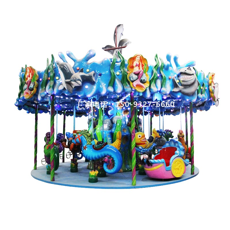 儿童游乐场园公园赶庙会商场引流摆摊转马旋转木马游艺设备厂