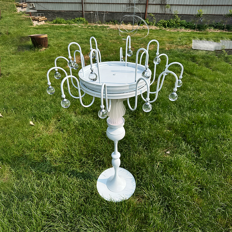 召家班新款铁艺压克力水晶球桌花架子酒店婚礼宴会厅舞台路引摆件