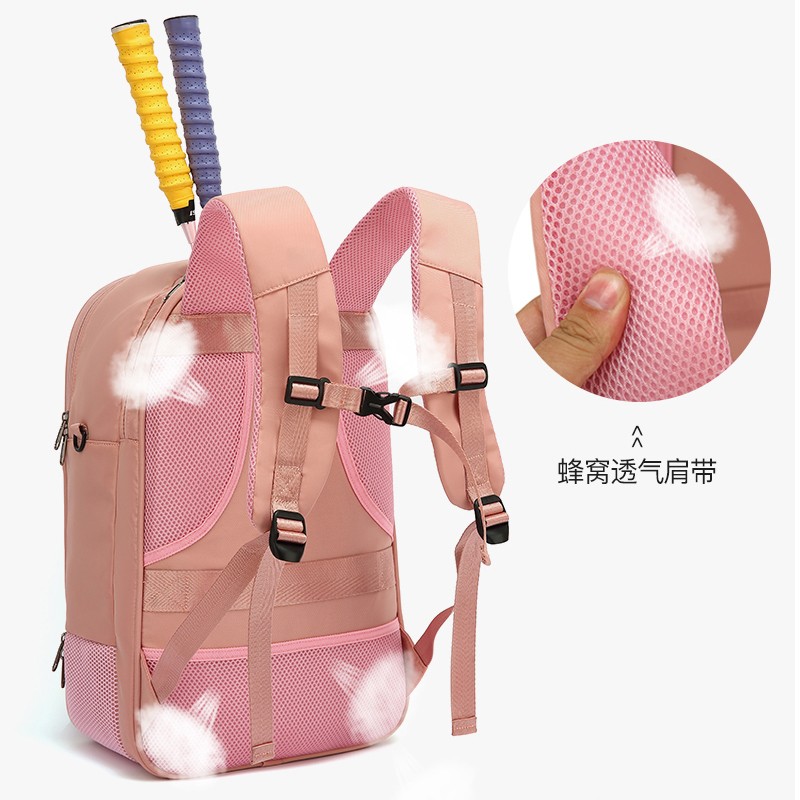 羽毛球包女2021新款大容量3支装多功能双肩背包手提专业网球拍袋