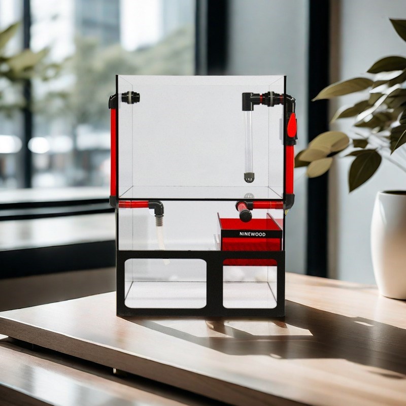 久物桌面鱼缸小型超白生态免换水自循环I方缸一体式底滤鱼缸溪流