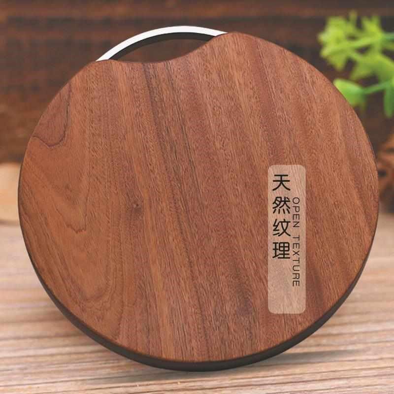 防霉板毡板整乌檀家用砧板木w粘木木沾菜实木抗菌厨房板圆形剁肉