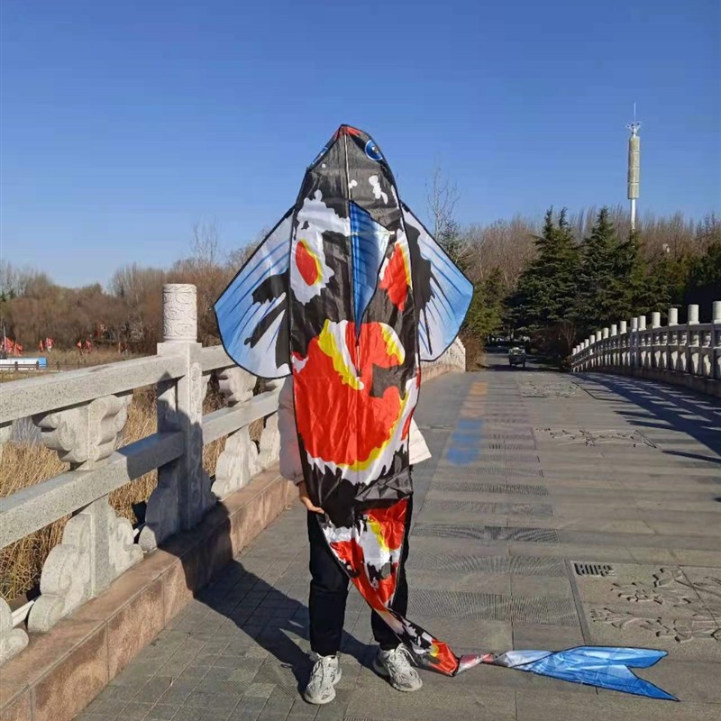 新款潍坊鲤鱼风筝大型成人风筝儿童微风线轮高档超大长尾锦鲤包邮