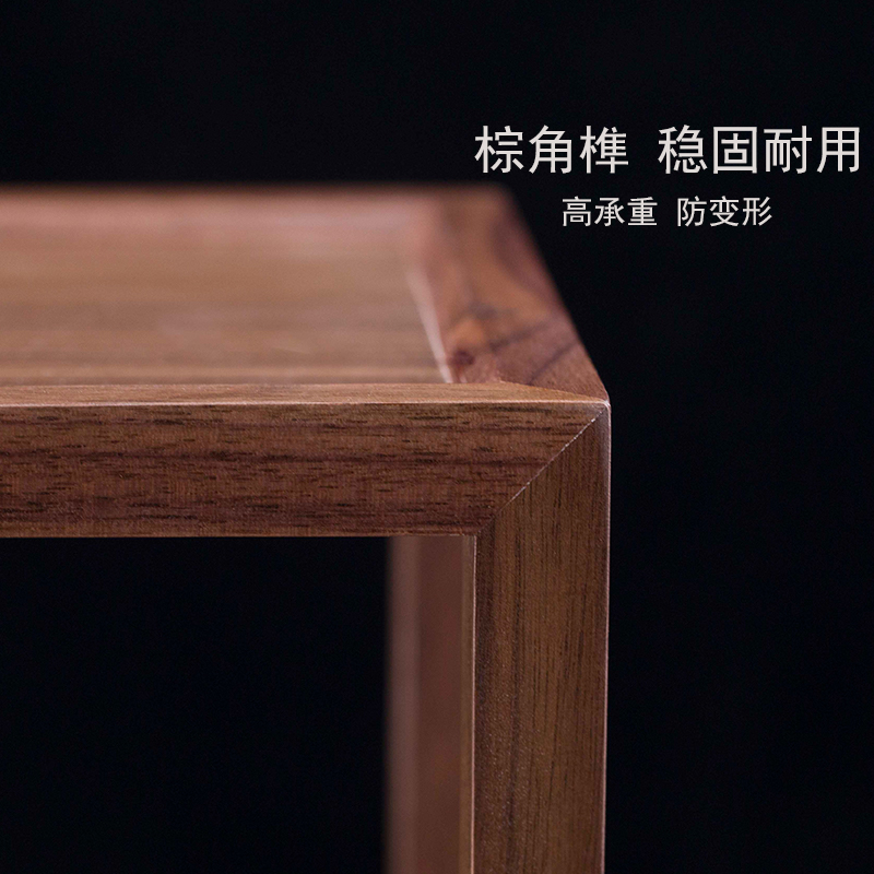 黑胡桃木桌面茶具收纳多层置物架茶室家用茶架茶杯架子小型茶具架