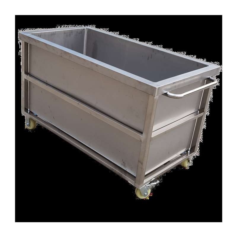 订制移动式不锈钢大容量储水箱水桶移动拖把池卤肉浸泡池移动推车