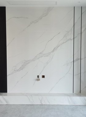 连纹板L岩定制电视背景墙现代简约大板整全屋地板墙岩大理石